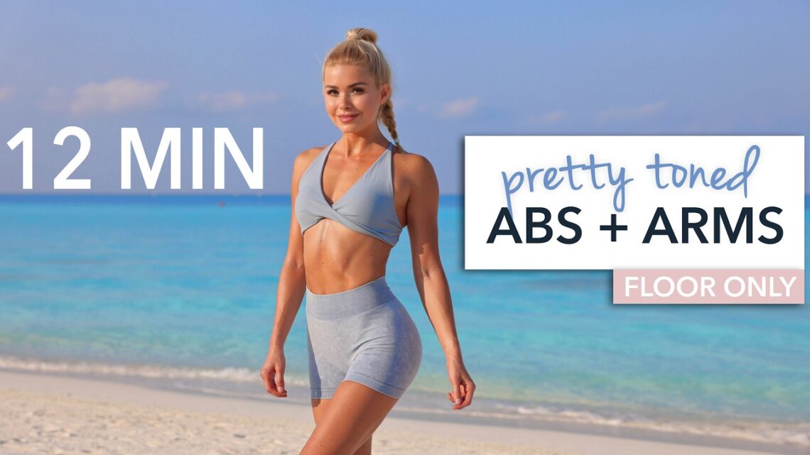 12 MIN PRETTY ABS + ARMS I floor only, creative exercises, Pilates inspired I No Equipment
