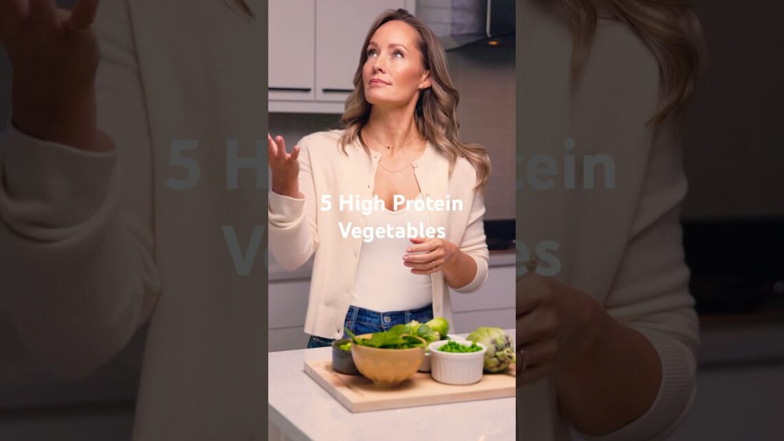 Five high protein veggies to help you meet your daily protein goals 💪🏻🌱 #shorts #protein