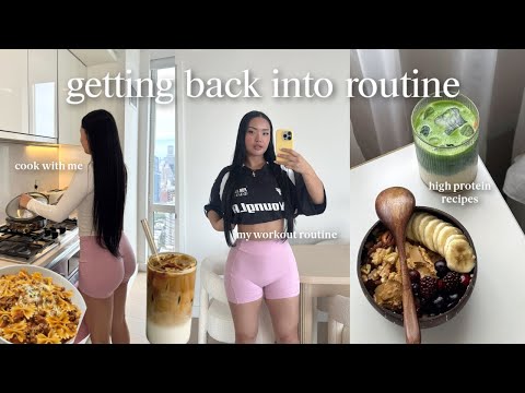 getting back into my fitness routine 🌱 what I eat, high protein meals + how I stay consistent!