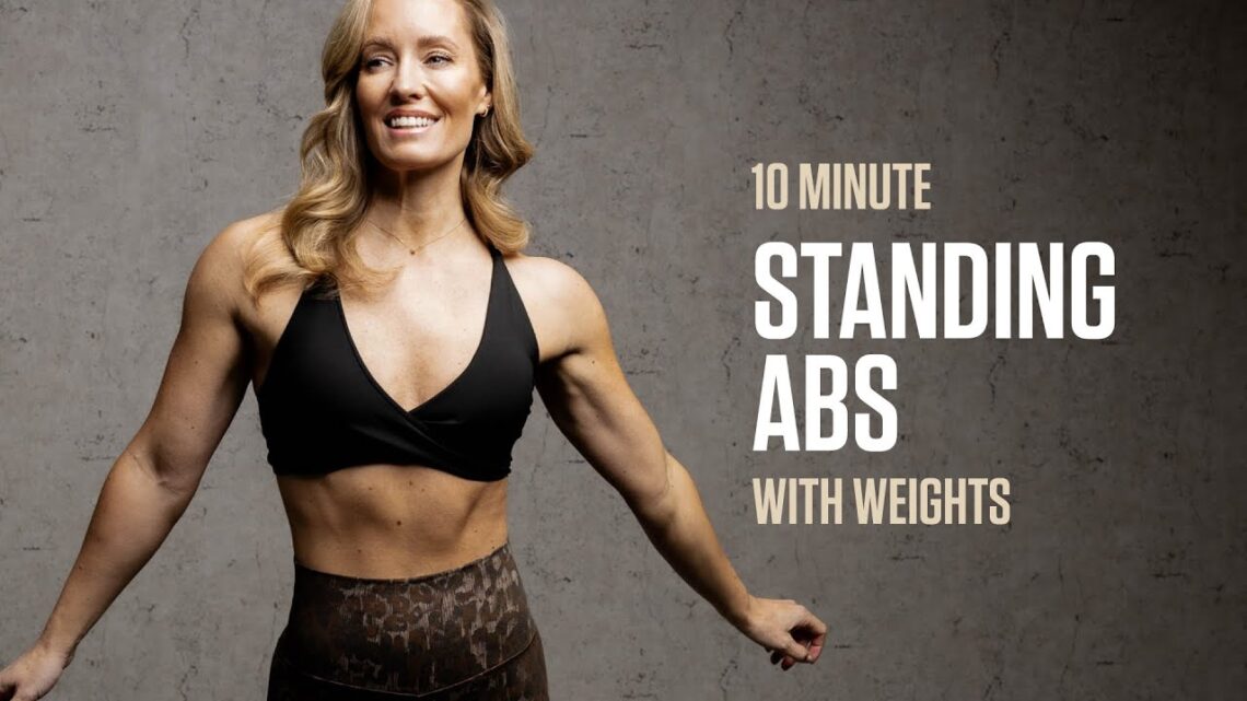 10MIN Standing Abs Workout with Weights