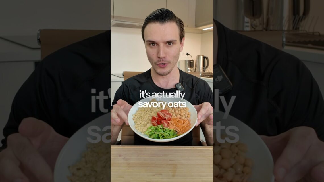 My Go-To Savory Oats Bowl 🌱🔥 #veganrecipes #plantbased #vegan